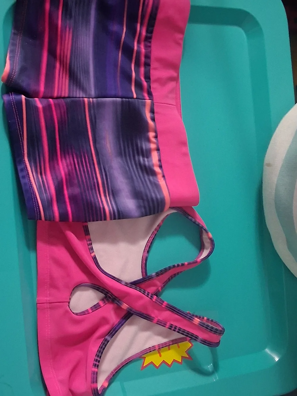 Under Armour Girls Pink and Purple Athletic Matching Set